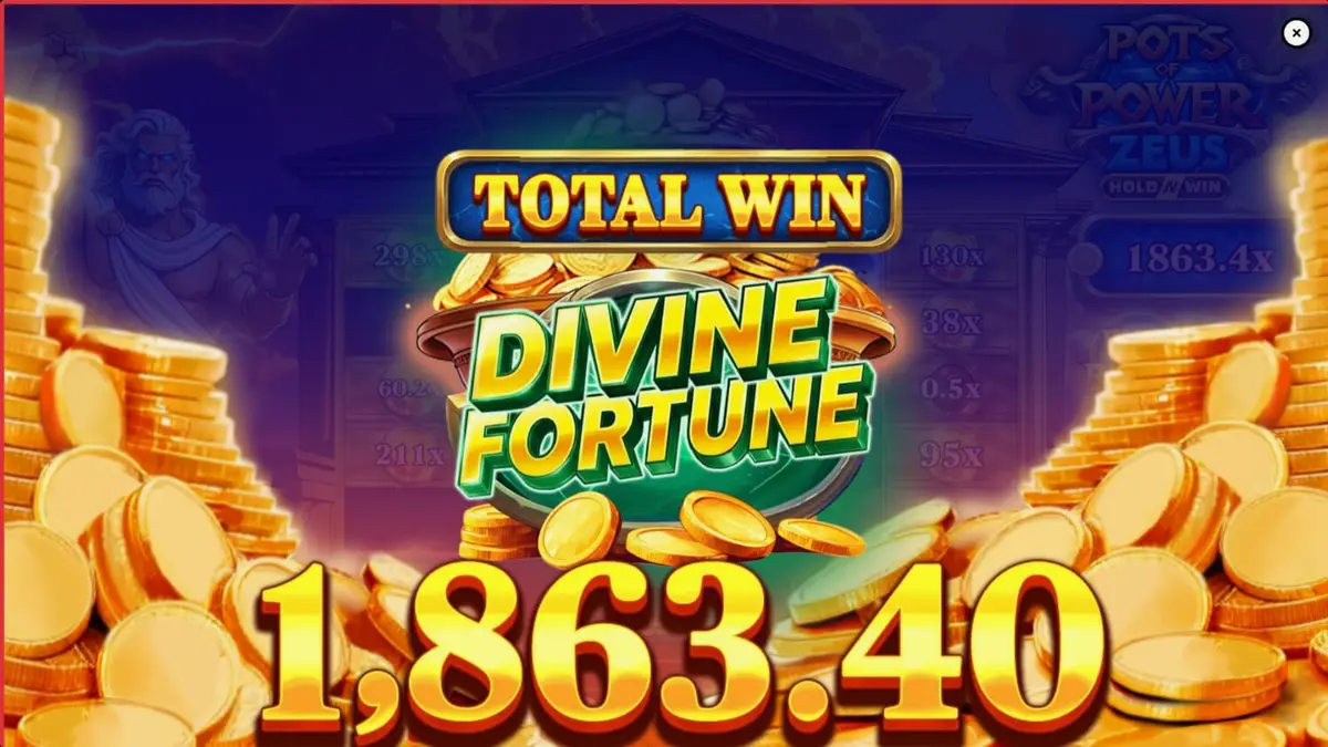 Pots of Power: Zeus slot machine game screen featuring Greek mythology theme