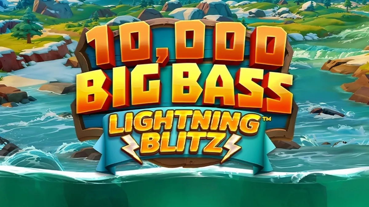 Tampilan layar permainan slot 10,000 Big Bass Lightning Blitz