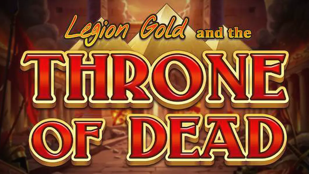 Tampilan visual Legion Gold and the Throne of Dead dengan latar belakang kuil kuno